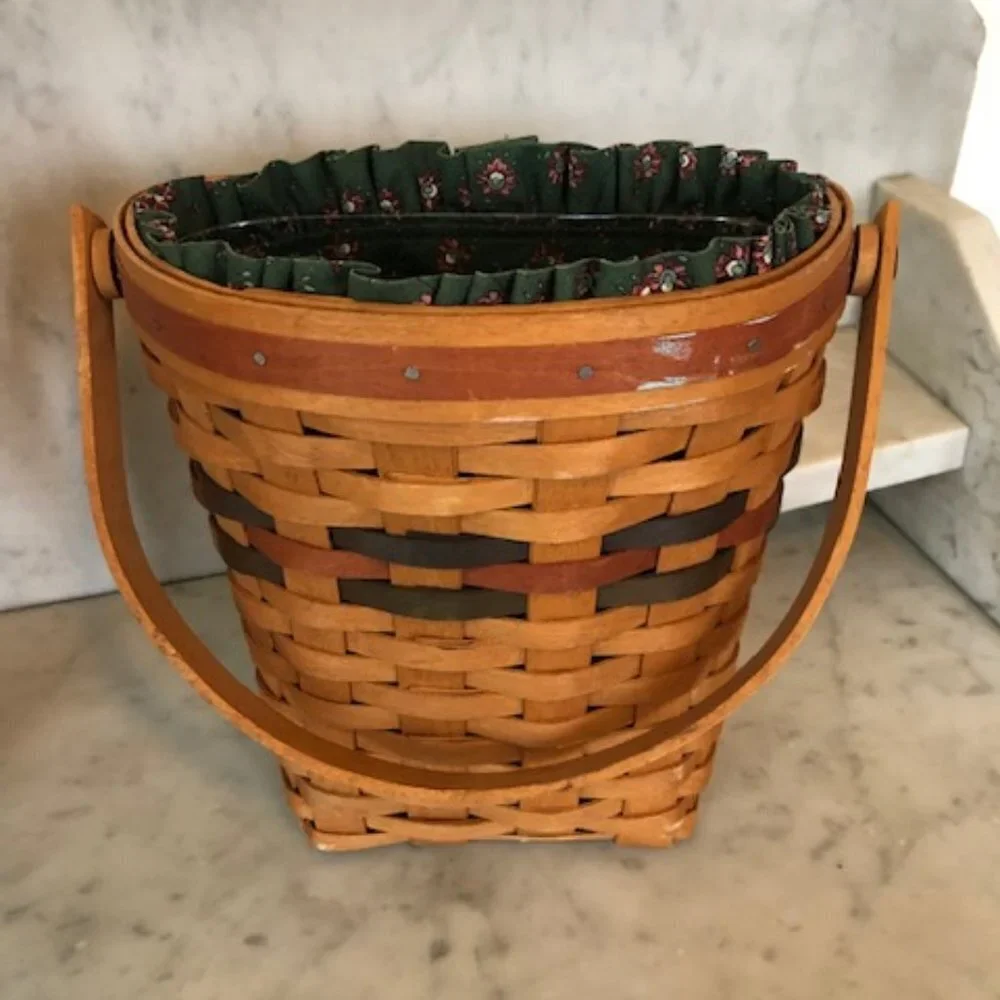 LONGABERGER Shades of Autumn Harvest Basket, Liner & Protector